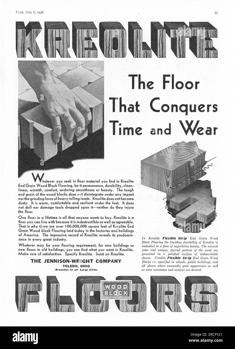 Vintage Time Magazine 6 juillet 1936 publication publicitaire, États-Unis Banque D'Images