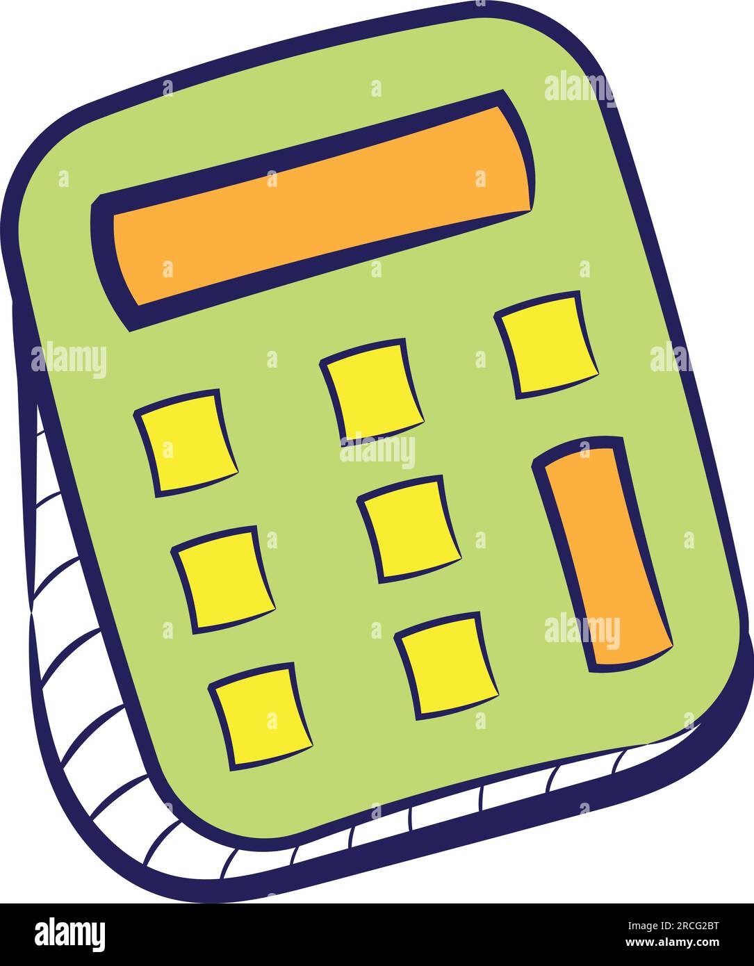 Vecteur d'icône d'esquisse de calculatrice de couleur isolée Illustration de Vecteur