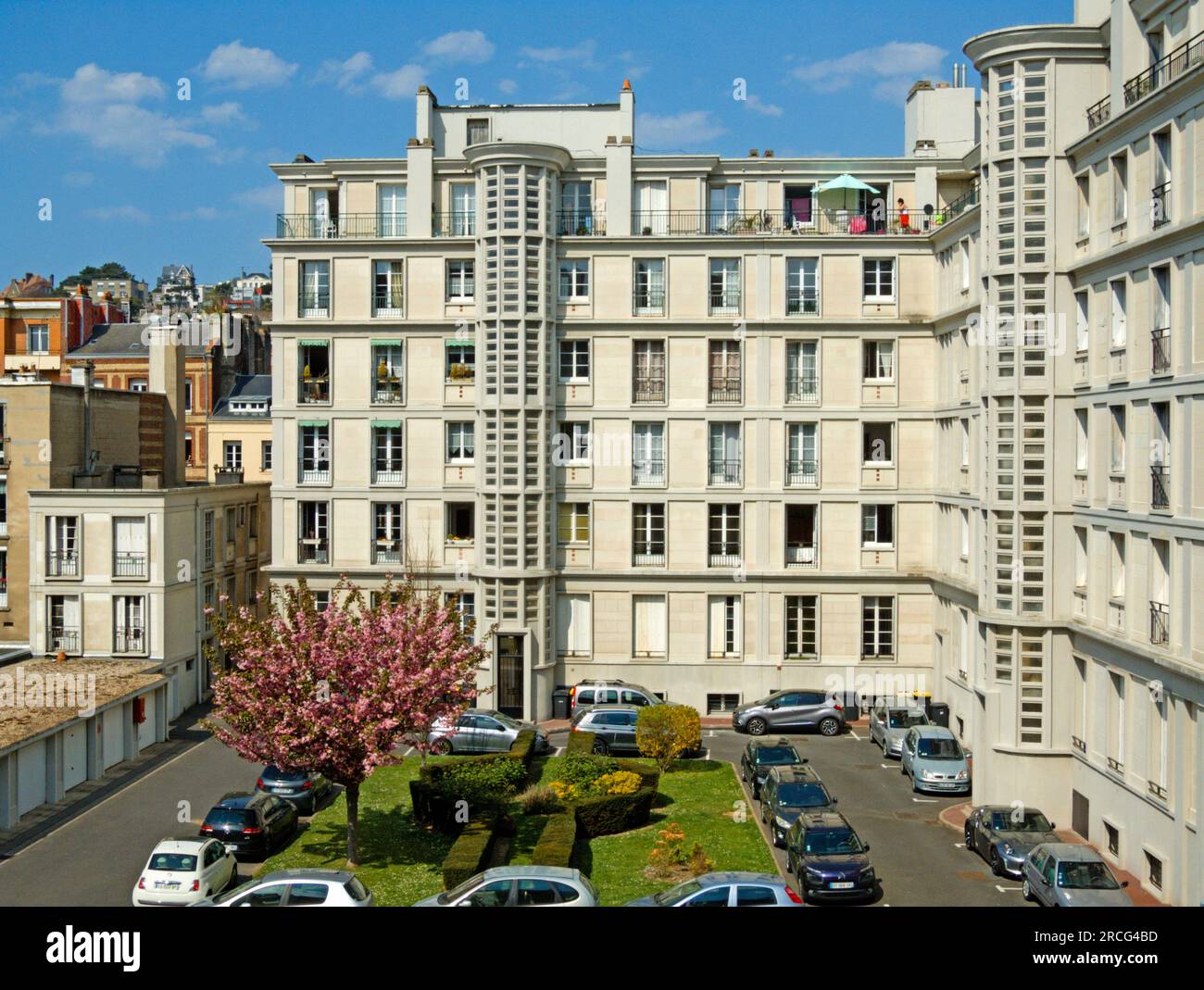 Bloc de Flats, le Havre, Normandie, France Banque D'Images