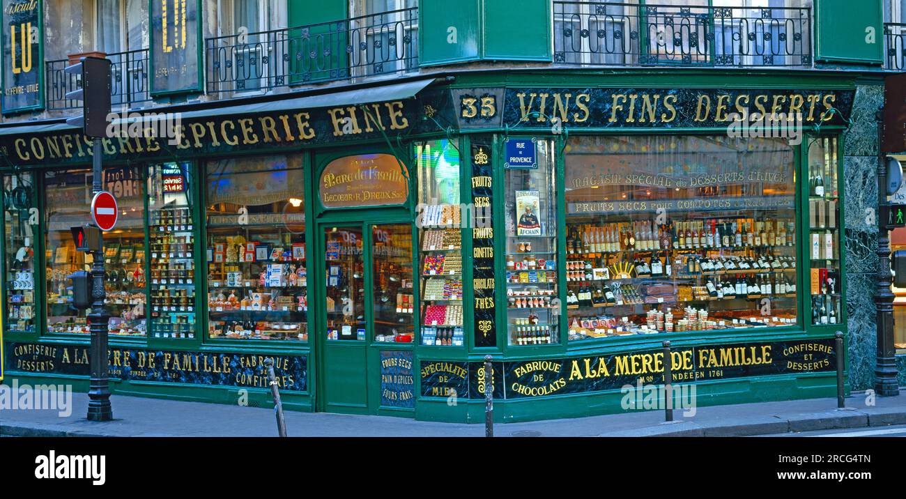 Ancien magasin, Paris, France Banque D'Images
