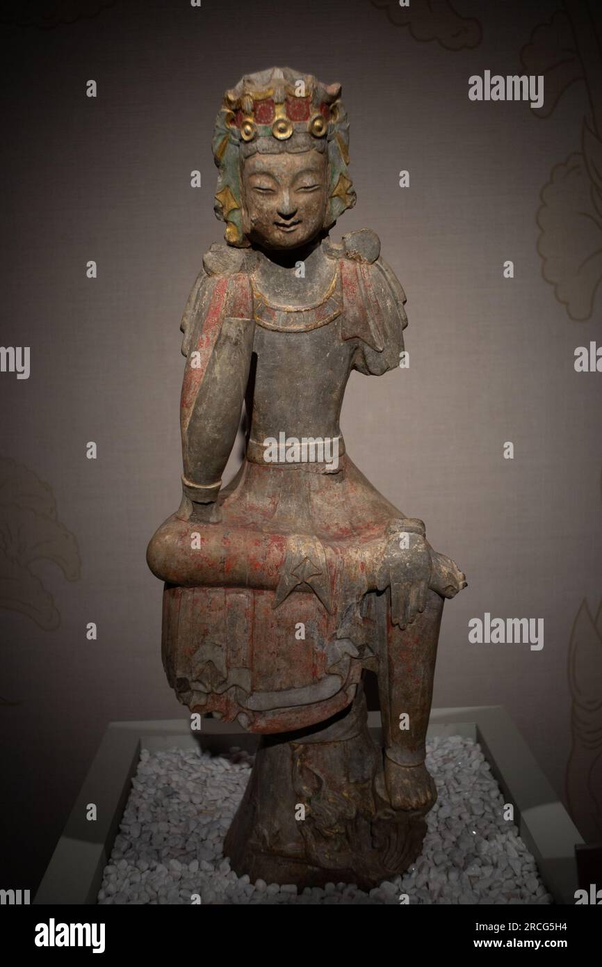 Stone Head têtes de la dynastie Wei du Nord en Chine Banque D'Images