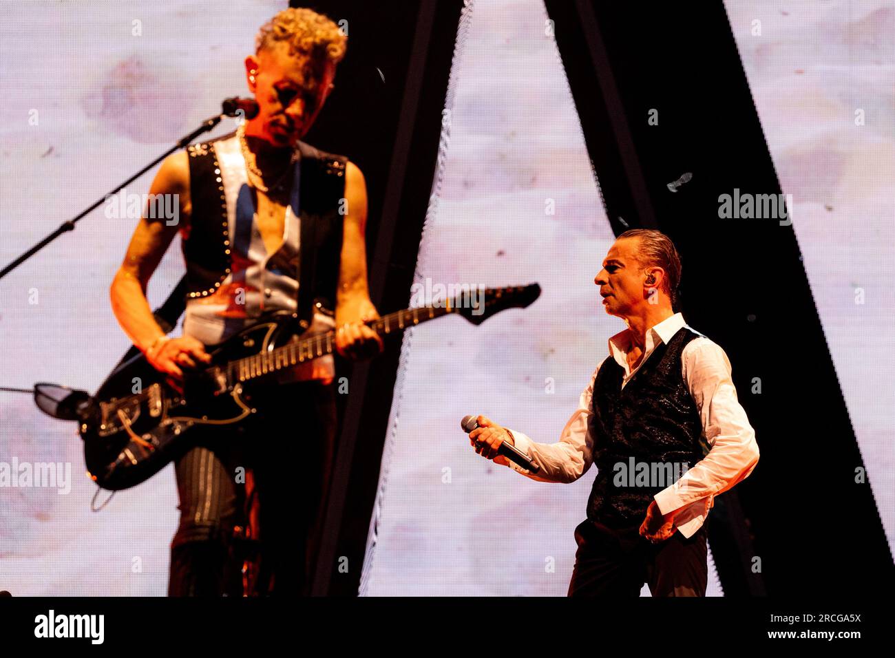 Milan, Italie. 14 juillet 2023. Depeche mode joue en direct au stade San Siro à Milan, Italie, le 14 2023 juillet (photo de Mairo Cinquetti/NurPhoto) crédit : NurPhoto SRL/Alamy Live News Banque D'Images