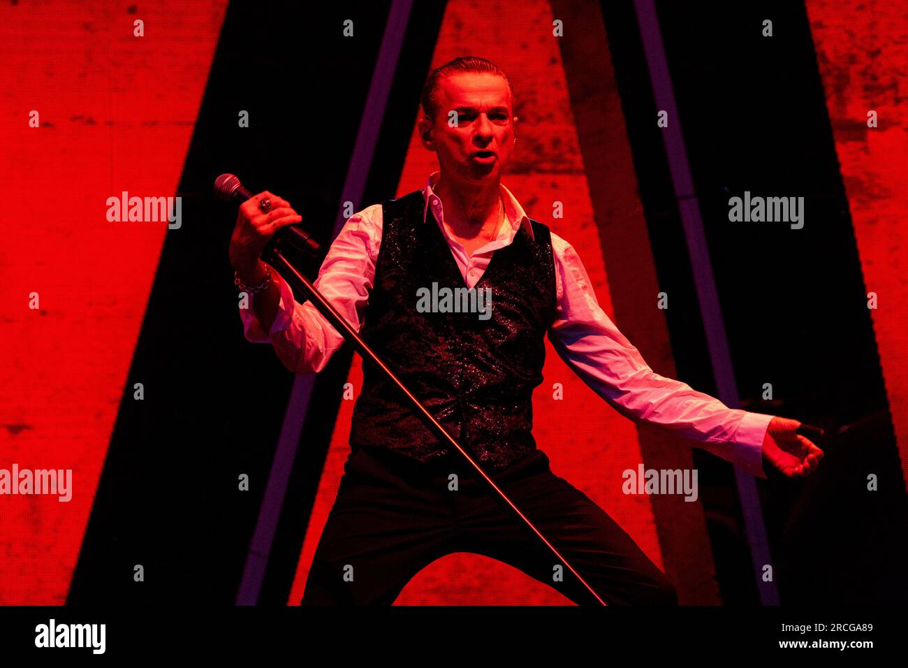 Milan, Italie. 14 juillet 2023. Depeche mode joue en direct au stade San Siro à Milan, Italie, le 14 2023 juillet (photo de Mairo Cinquetti/NurPhoto) crédit : NurPhoto SRL/Alamy Live News Banque D'Images