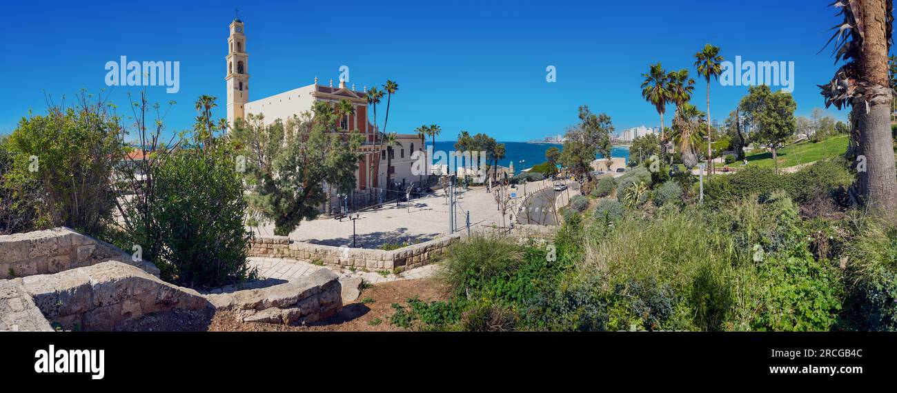 Square Kedumim, la vieille ville de Jaffa, Tel Aviv, Israël Banque D'Images