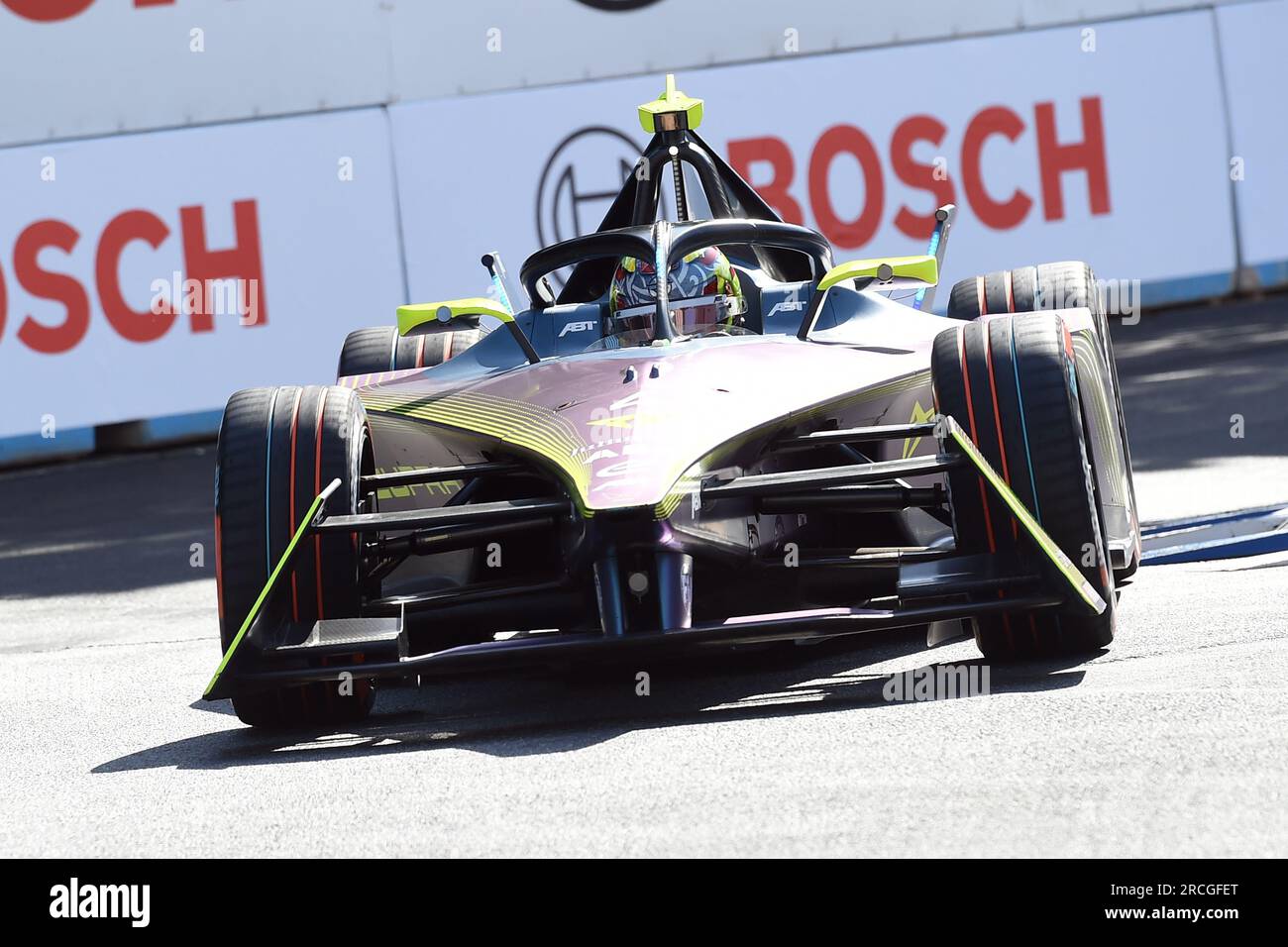 Rome, Latium. 14 juillet 2023. Robin Frijns équipe Abt Cupra lors des essais libres de l'Eprix à Rome. Rome (Italie), 14 juillet 2023 Photographer01 crédit : Agence de photo indépendante/Alamy Live News Banque D'Images
