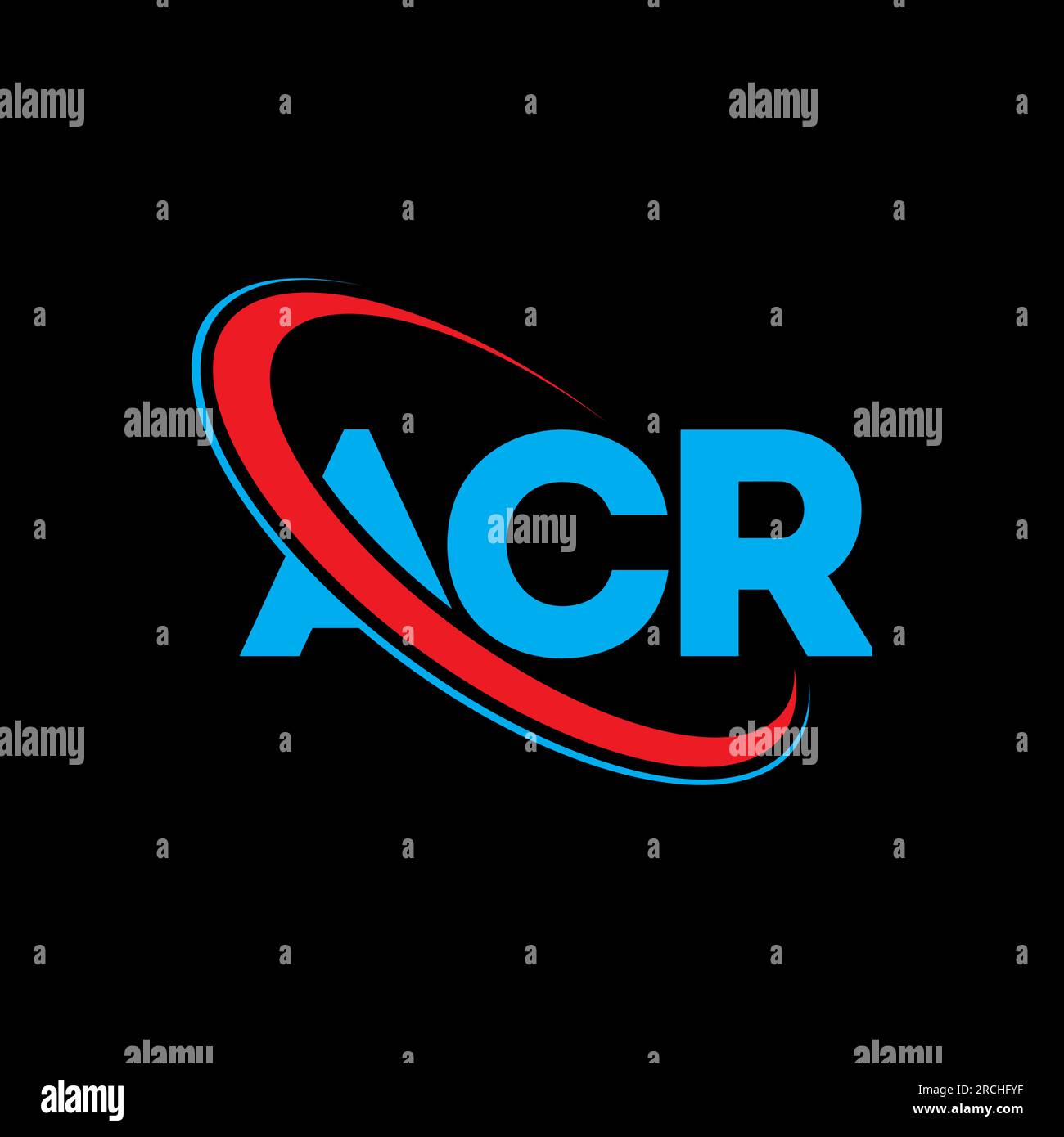 Logo ACR. Lettre ACR. Logo de la lettre ACR. Logo ACR initial lié à un cercle et un logo monogramme en majuscules. Typographie ACR pour la technologie, entreprise Illustration de Vecteur