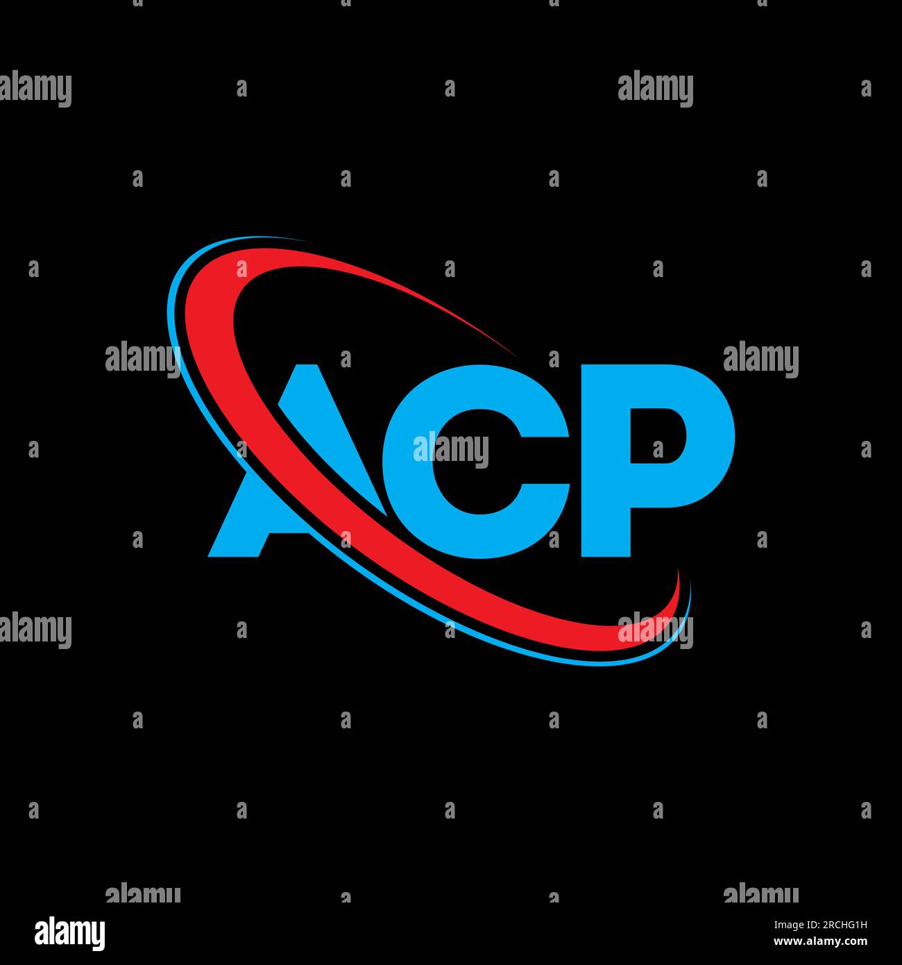 Logo ACP. Lettre ACP. Logo de lettre ACP. Inititials ACP logo lié à un cercle et logo monogramme majuscule. Typographie ACP pour la technologie, entreprise Illustration de Vecteur