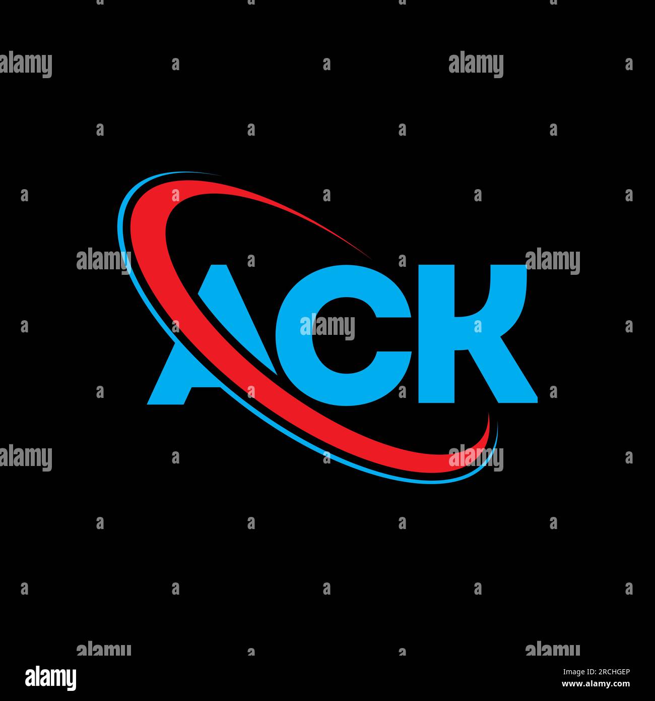 Logo ACK. Lettre ACK. Logo lettre ACK. Inititials ACK logo lié avec cercle et logo monogramme majuscule. Typographie ACK pour la technologie, entreprise Illustration de Vecteur