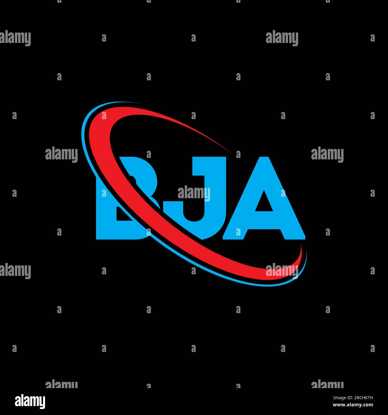 Logo BJA. Lettre BJA. Logo de lettre BJA. Initiales logo BJA lié avec cercle et logo monogramme majuscule. Typographie BJA pour la technologie, les entreprises Illustration de Vecteur