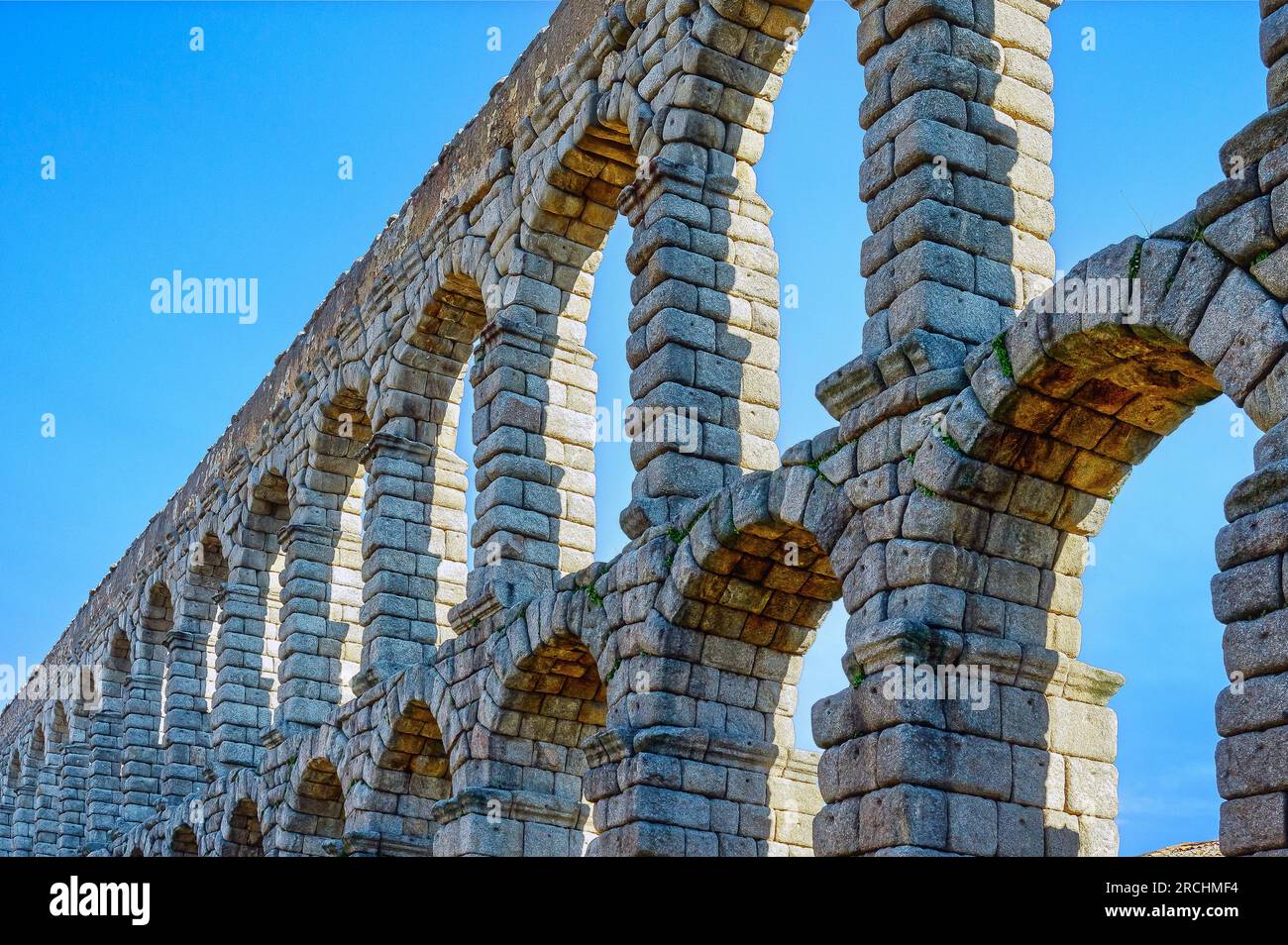 Aqueduc romain médiéval de Ségovie, Espagne Banque D'Images