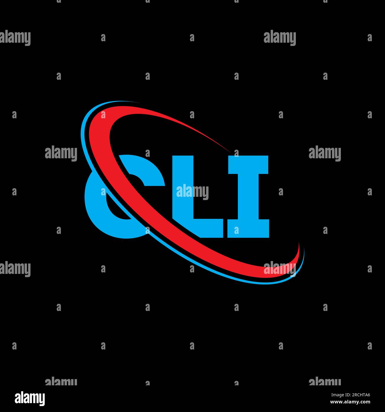 Logo CLI. Lettre CLI. Logo de la lettre CLI. Initiales logo CLI liées à un cercle et logo monogramme majuscule. Typographie CLI pour la technologie, les entreprises Illustration de Vecteur