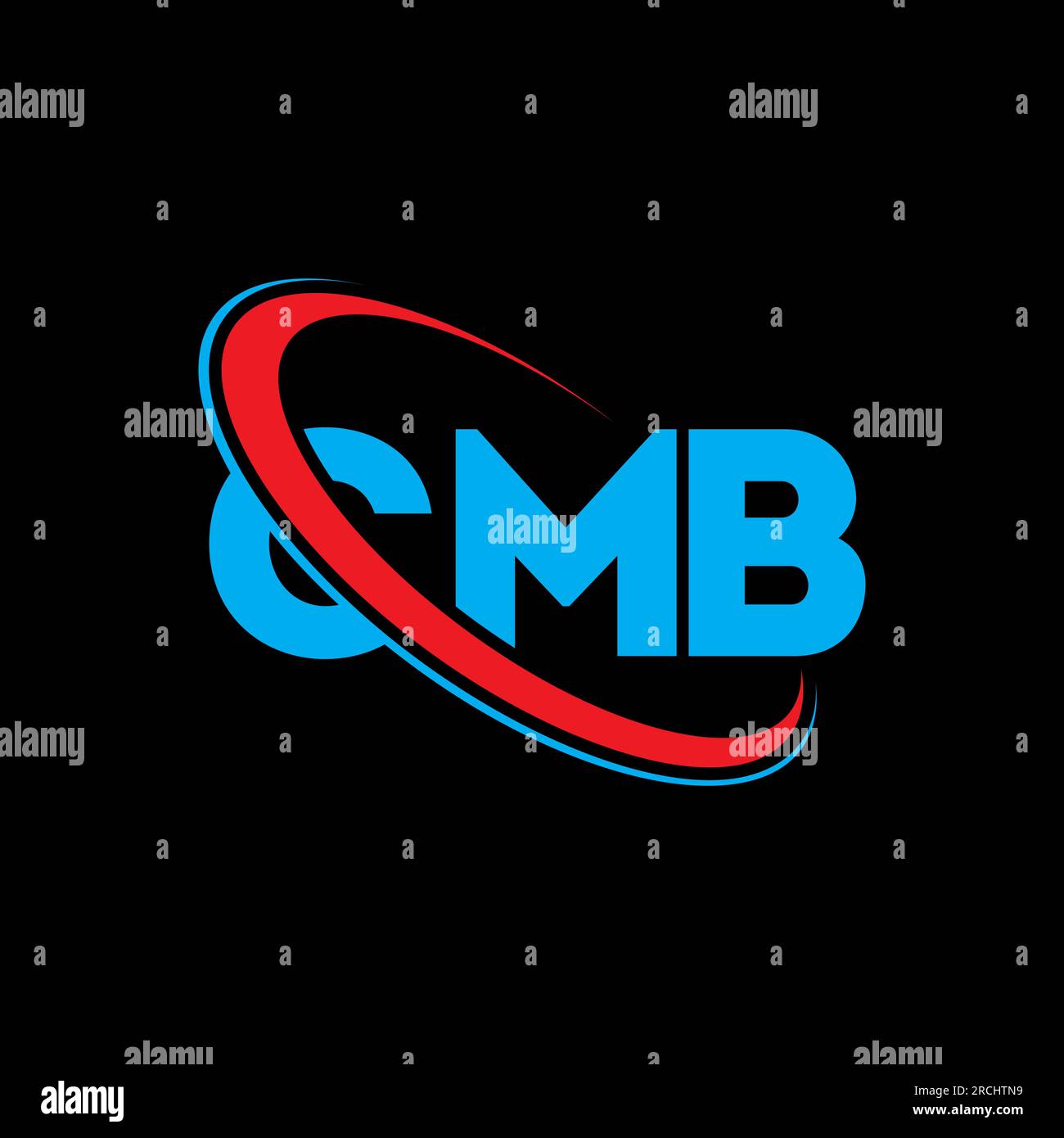 Logo CMB. Lettre CMB. Logo de la lettre CMB. Initiales logo CMB lié à un cercle et logo monogramme majuscule. Typographie CMB pour la technologie, les entreprises Illustration de Vecteur