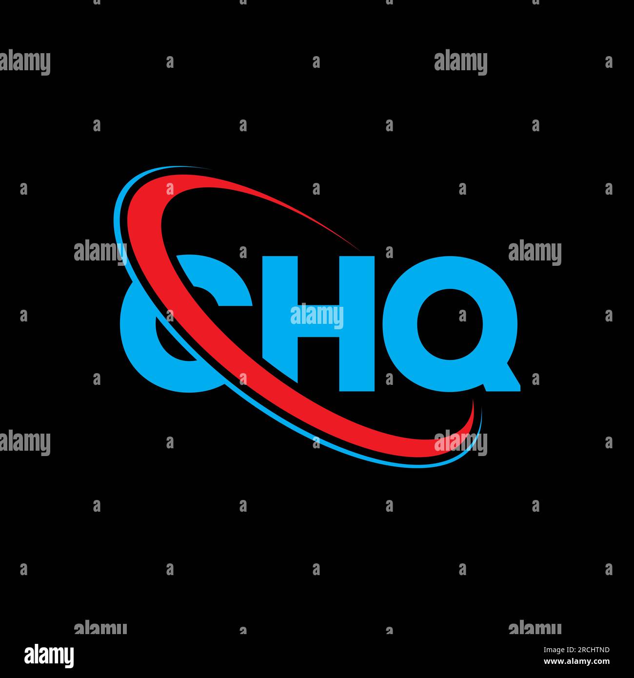 Logo CHQ. Lettre CHQ. Conception de logo de lettre CHQ. Initiales CHQ logo lié avec cercle et logo monogramme majuscule. Typographie CHQ pour la technologie, les entreprises Illustration de Vecteur