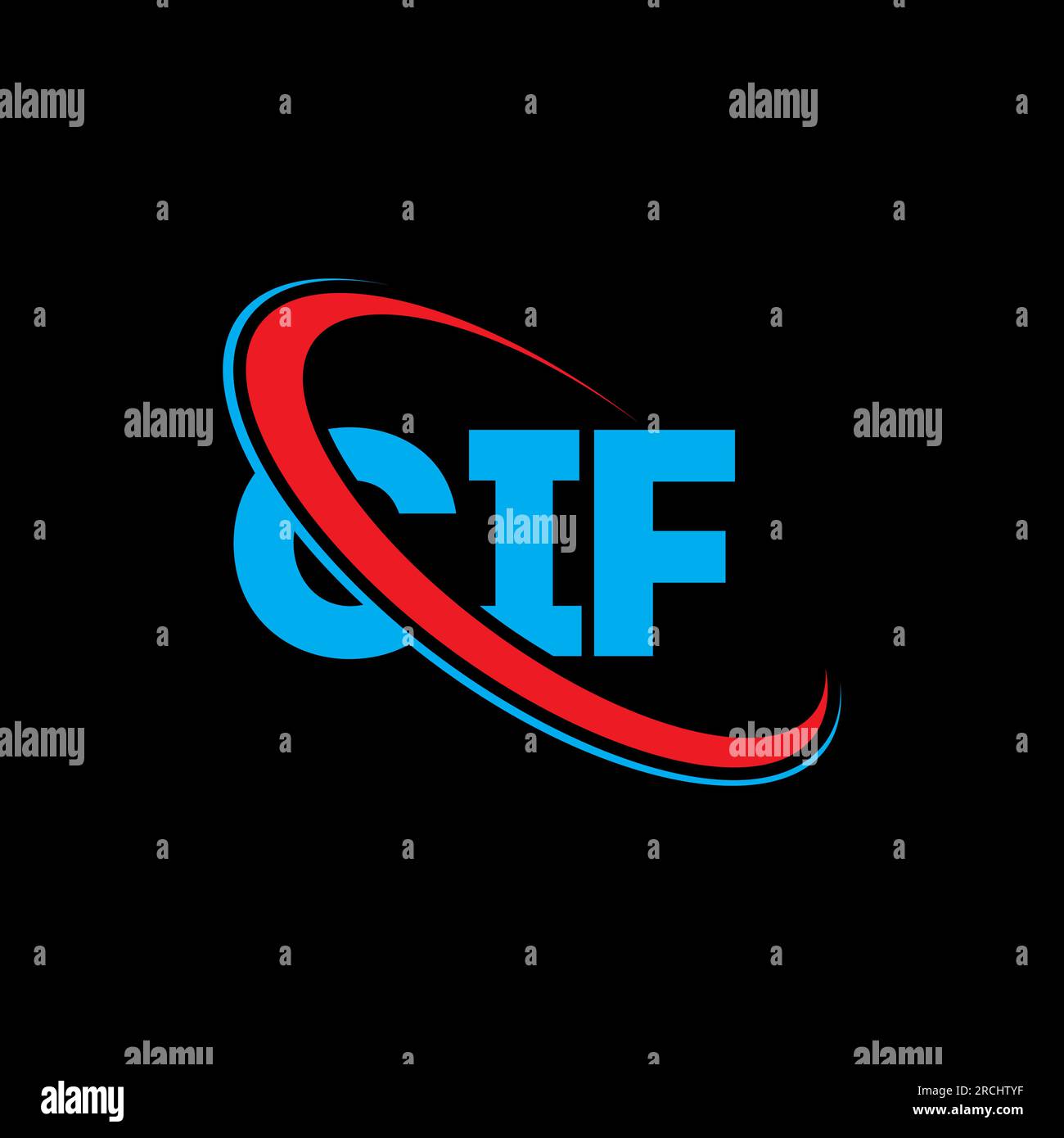 Logo CIF. Lettre CIF. Conception de logo de lettre CIF. Initiales CIF logo lié avec cercle et logo monogramme majuscule. Typographie CIF pour la technologie, les entreprises Illustration de Vecteur