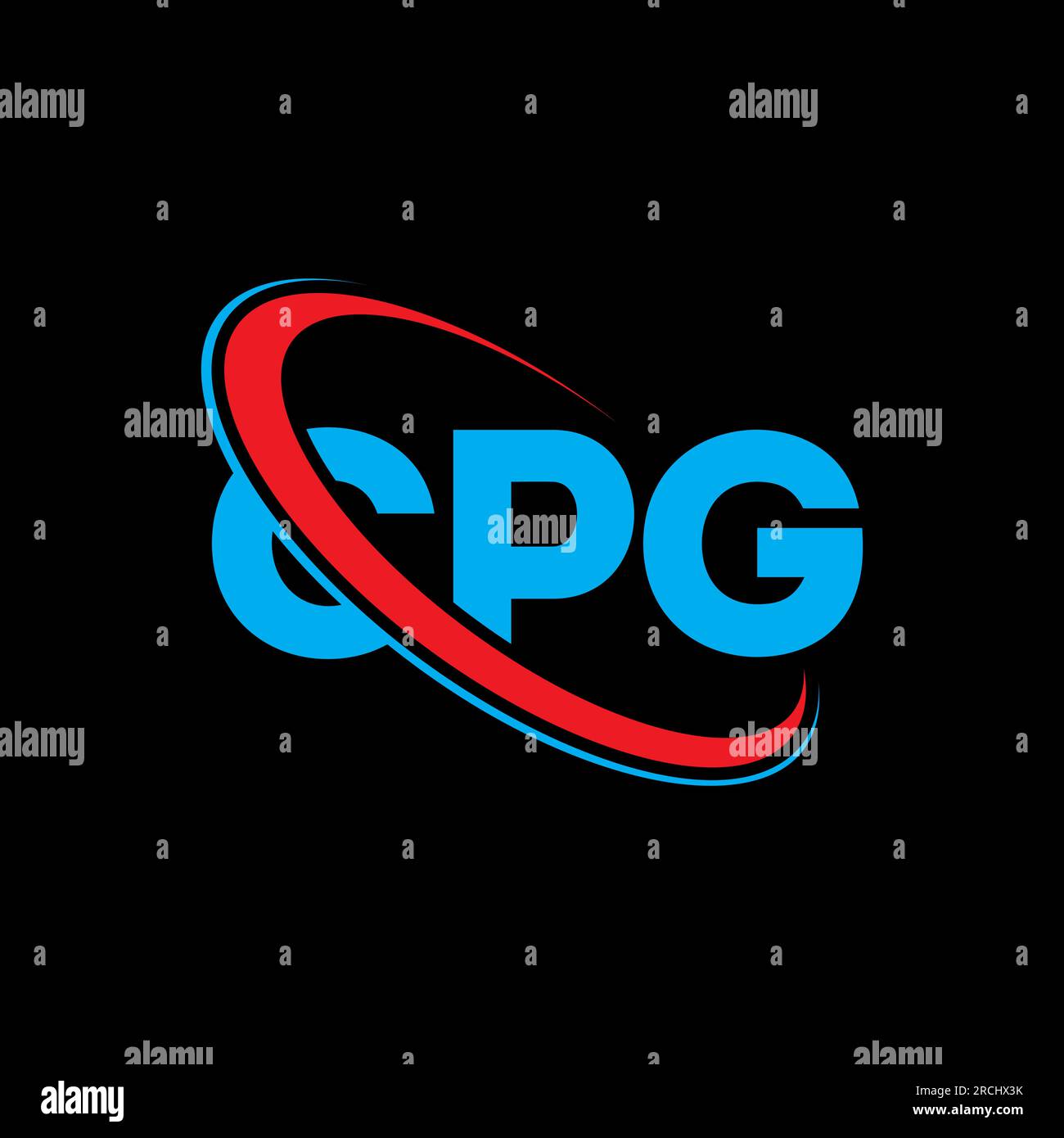 Logo CPG. Lettre CPG. Logo de la lettre CPG. Initiales CPG logo lié