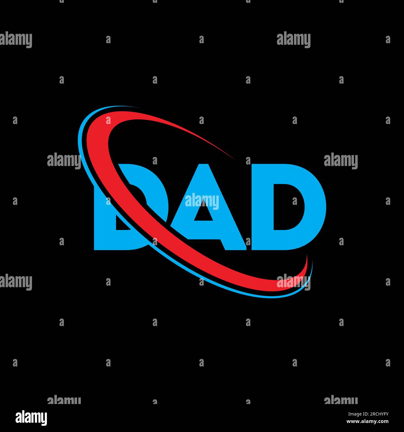 Logo DAD. Lettre DE PAPA. Logo DAD lettre. Initiales DAD logo lié avec cercle et logo monogramme majuscule. PAPA typographie pour la technologie, les entreprises Illustration de Vecteur