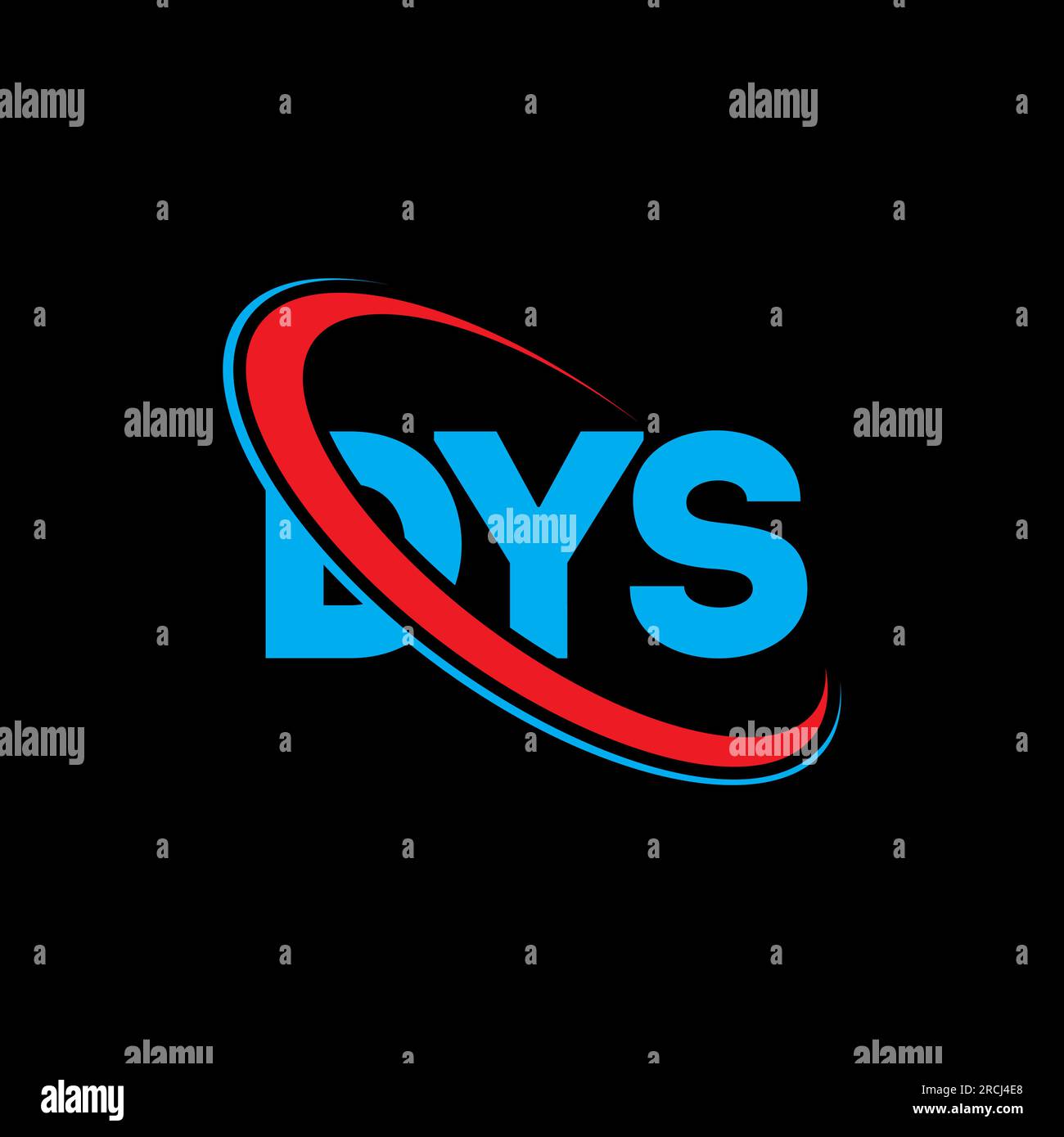 Logo DYS. Lettre DYS. Logo de la lettre DYS. Initiales DYS logo lié avec cercle et logo monogramme majuscule. Typographie DYS pour la technologie, les entreprises Illustration de Vecteur