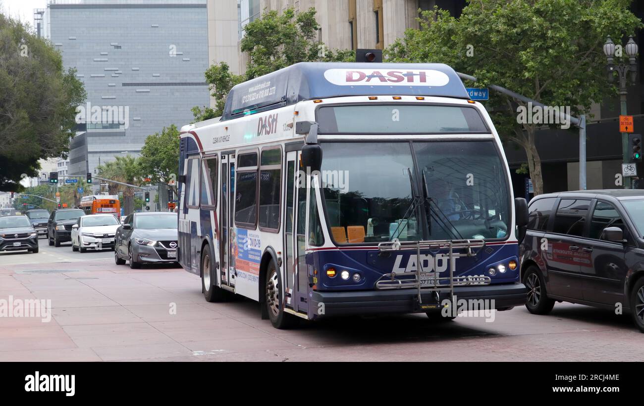 Los Angeles, Californie : Los Angeles LADOT Transit DASH bus Banque D'Images