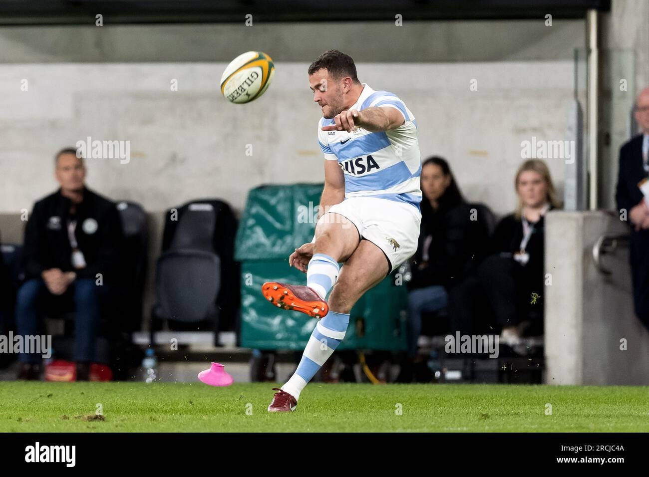 Sydney, Australie, 15 juillet 2023. Emiliano Boffelli d'Argentine se convertit lors du match de championnat de rugby entre l'Australie et l'Argentine au CommBank Stadium le 15 juillet 2023 à Sydney, en Australie. Crédit : Pete Dovgan/Speed Media/Alamy Live News Banque D'Images