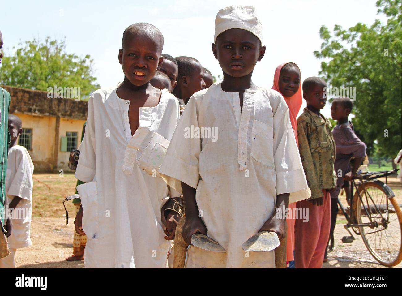 Portraits d'enfants lors de mon dernier voyage au Nigeria, célèbre dans l'agriculture Banque D'Images