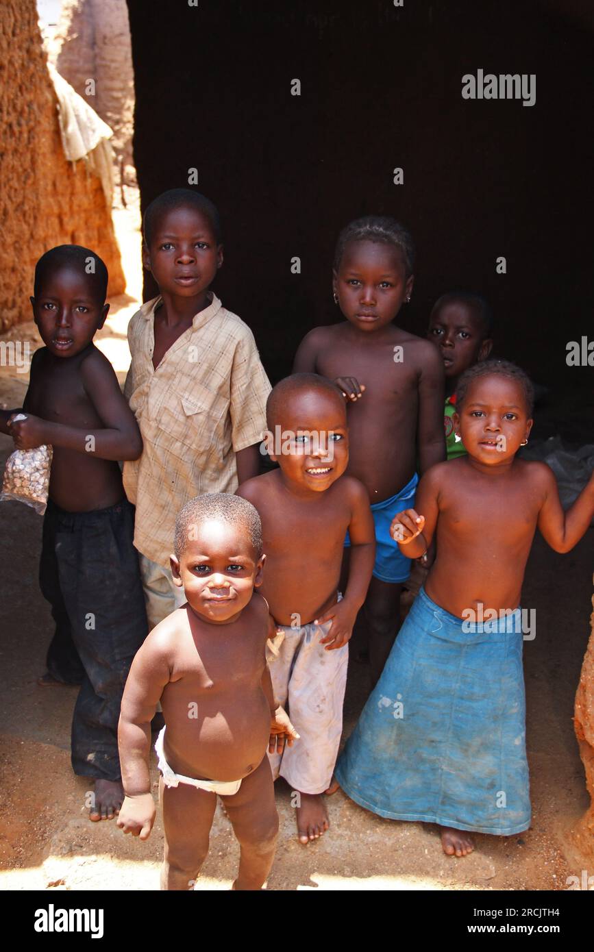 Portraits d'enfants lors de mon dernier voyage au Nigeria, célèbre dans l'agriculture Banque D'Images