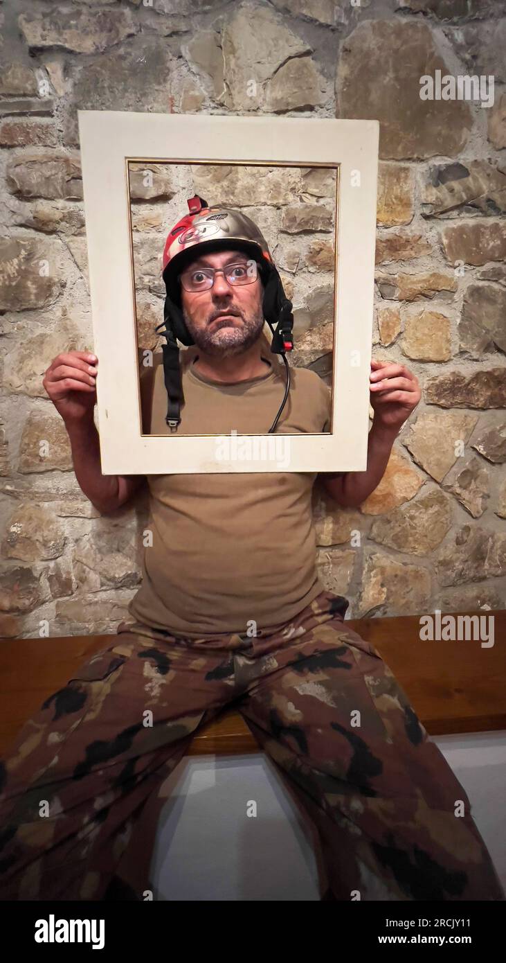 Le soldat fou selfie Banque D'Images