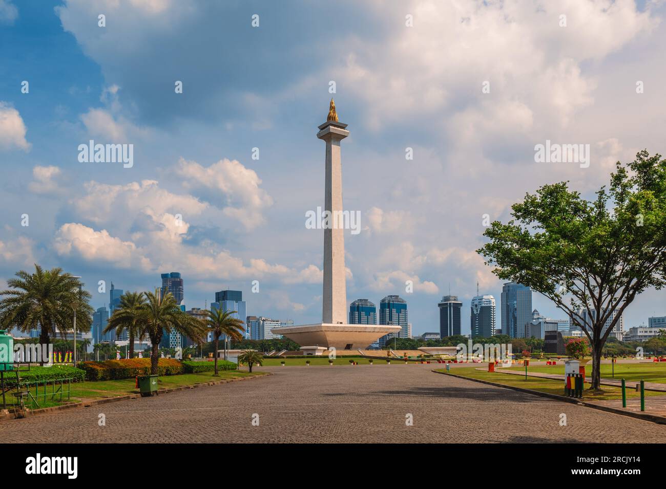 Paysage de Merdeka Square situé dans le centre de Jakarta, Indonésie Banque D'Images