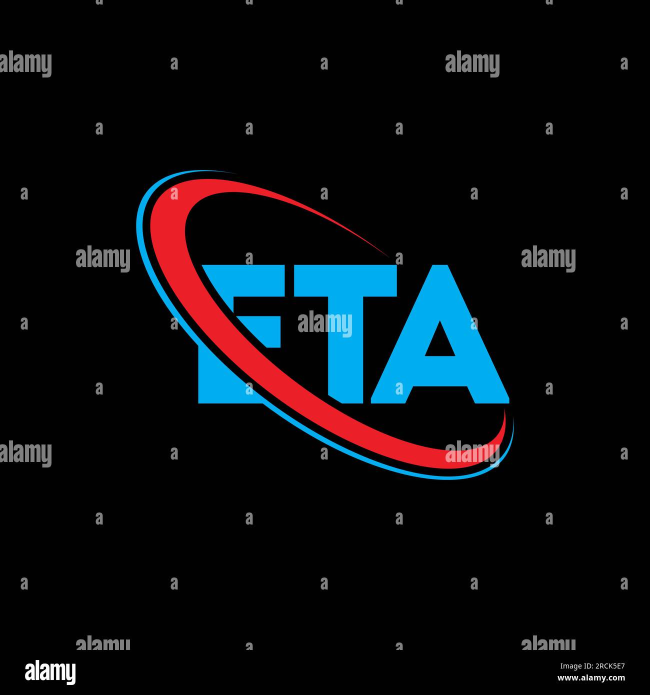 Logo ETA. Lettre ETA. Logo de lettre ETA. Initiales logo ETA lié à un cercle et logo monogramme majuscule. Typographie ETA pour la technologie, les entreprises Illustration de Vecteur