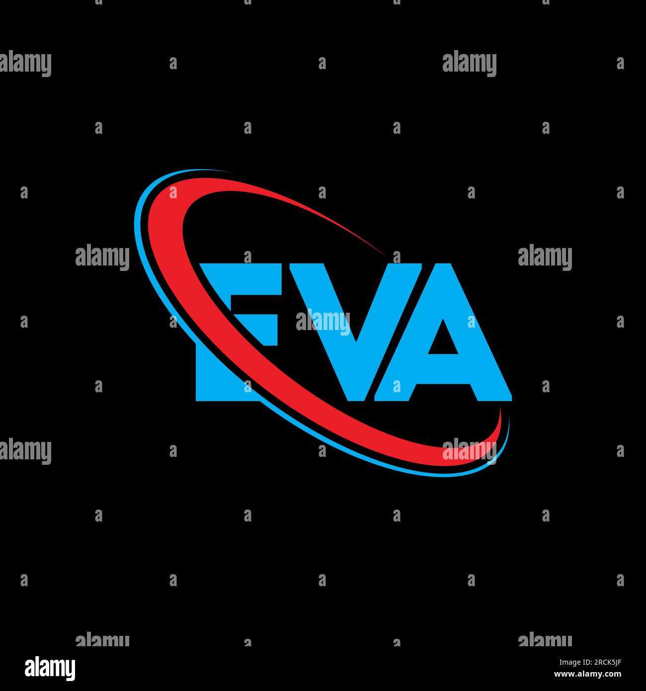 Logo EVA. Lettre EVA. Logo de lettre EVA. Initiales EVA logo lié avec cercle et logo monogramme majuscule. Typographie EVA pour la technologie, les entreprises Illustration de Vecteur