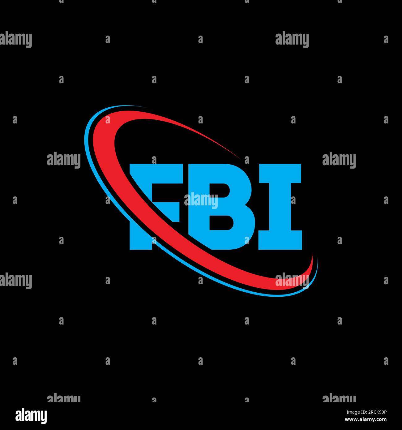 Logo FBI. Lettre du FBI. Logo de lettre FBI. Initiales FBI logo lié avec cercle et logo monogramme majuscule. Typographie FBI pour la technologie, les entreprises Illustration de Vecteur