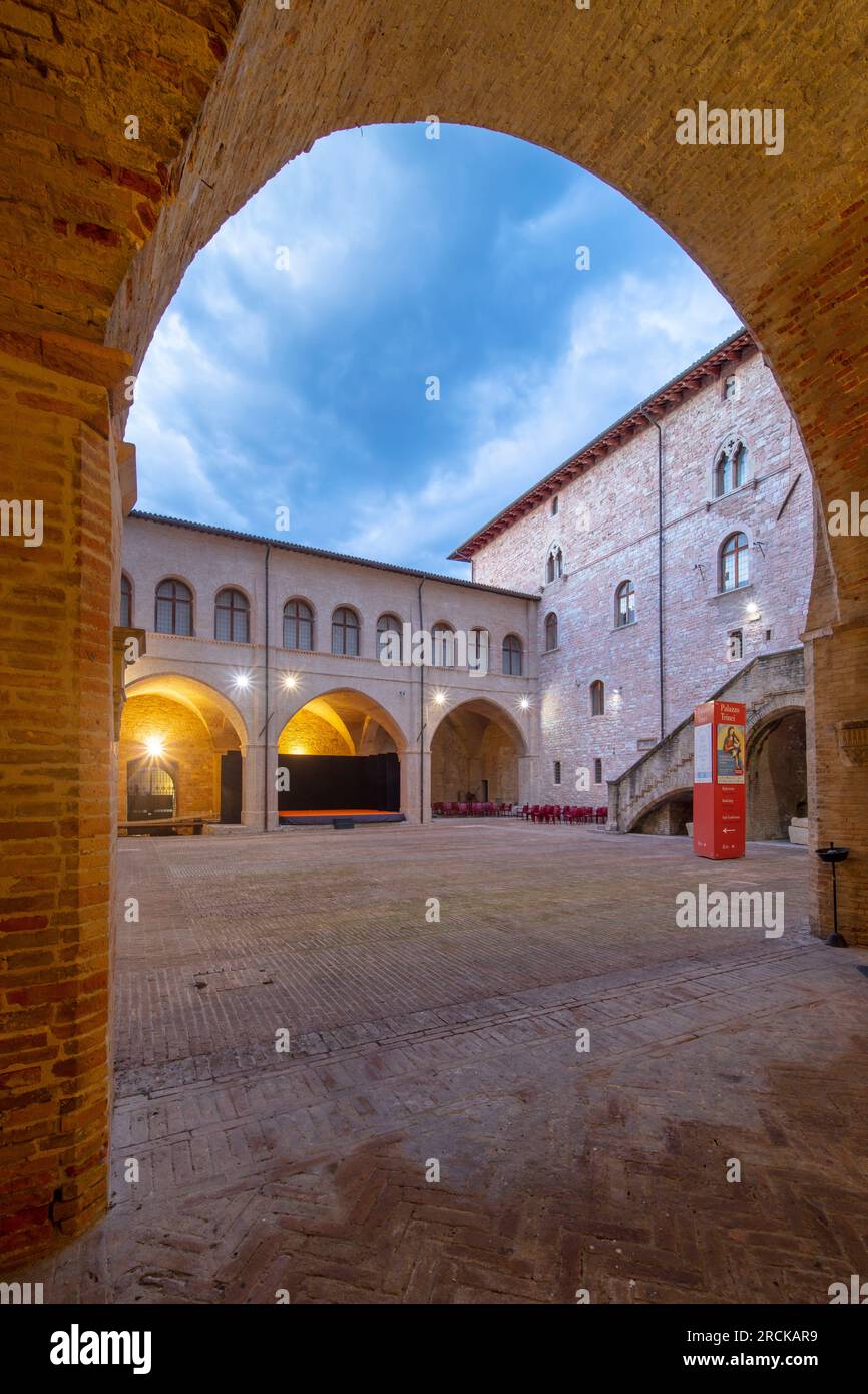 Palazzo Trinci, Foligno, Pérouse, Ombrie, Italie Banque D'Images