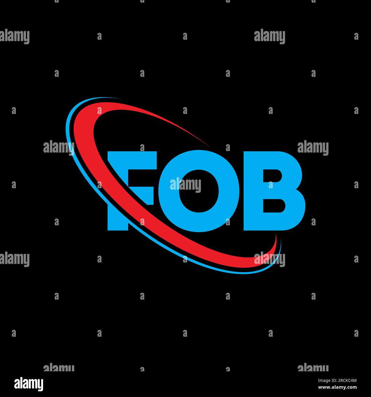 Logo FOB. Lettre FOB. Logo lettre FOB. Initiales FOB logo lié avec cercle et logo monogramme majuscule. Typographie FOB pour la technologie, les entreprises Illustration de Vecteur