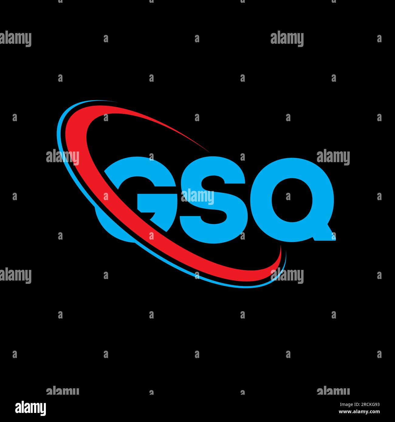 Logo GSQ. Lettre GSQ. Logo lettre GSQ. Initiales GSQ logo lié avec cercle et logo monogramme majuscule. Typographie GSQ pour la technologie, les entreprises Illustration de Vecteur