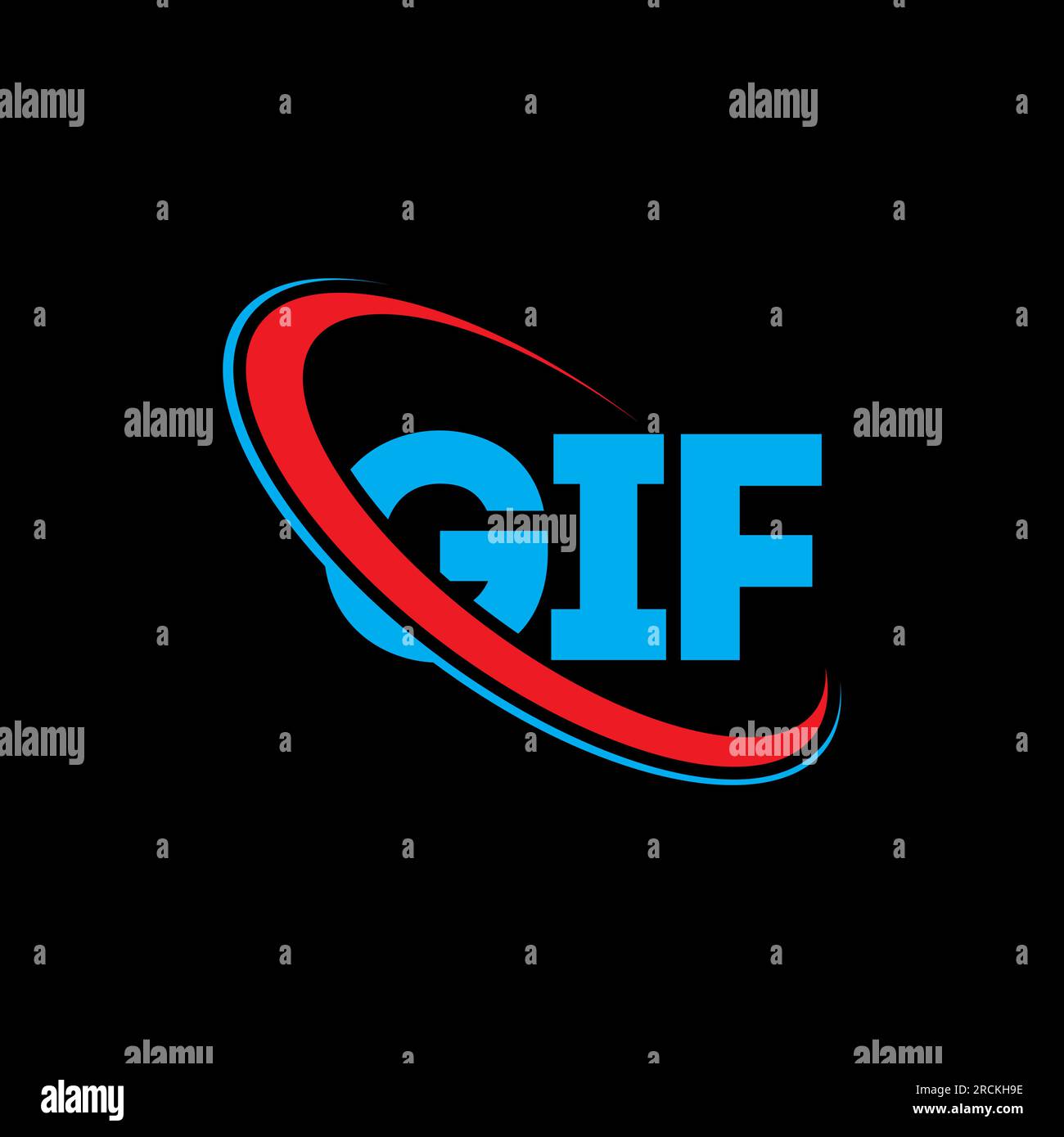 Logo GIF. Lettre GIF. Design de logo de lettre GIF. Initiales GIF logo lié avec cercle et logo monogramme majuscule. Typographie GIF pour la technologie, les entreprises Illustration de Vecteur