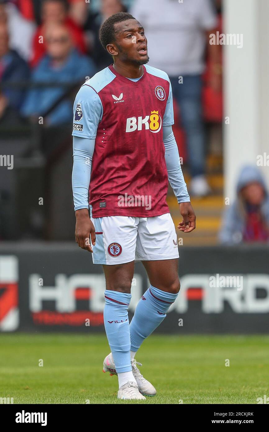 Sebastian Revan #56 d'Aston Villa lors du match amical de pré-saison Walsall vs Aston Villa au Poundland Bescot Stadium, Walsall, Royaume-Uni, le 15 juillet 2023 (photo de Gareth Evans/News Images) Banque D'Images