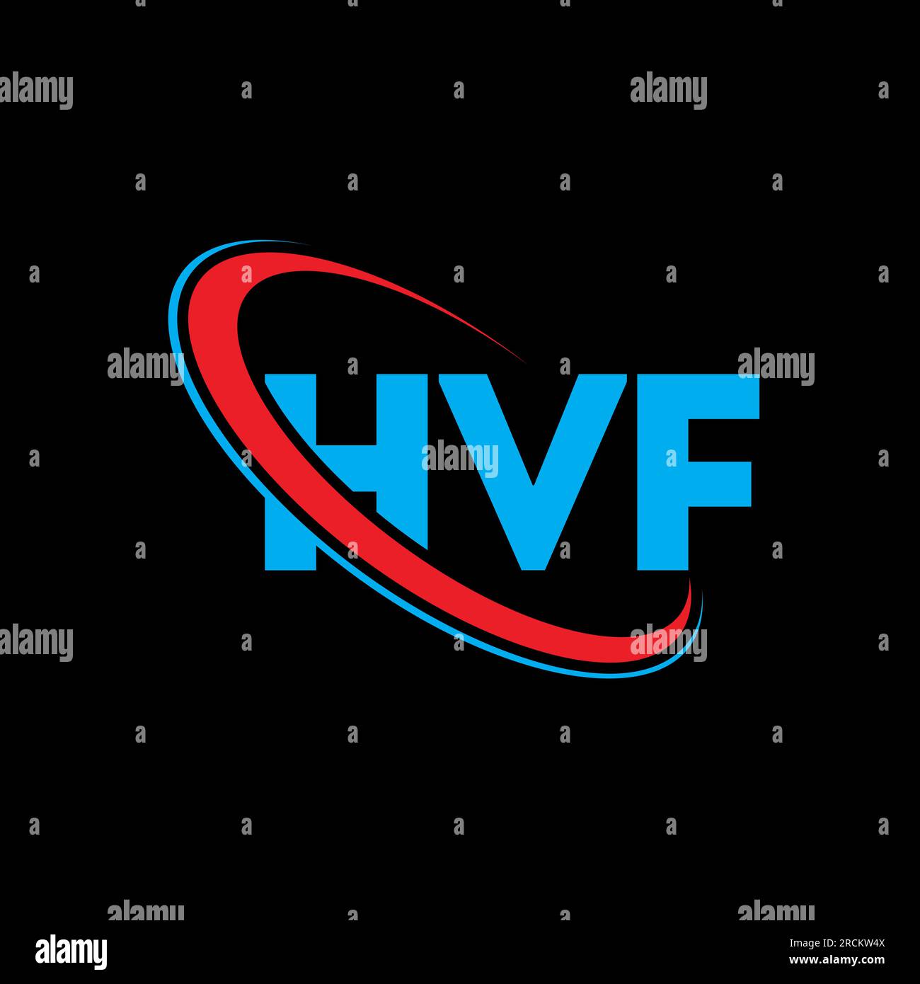 Logo HVF. Lettre HVF. Logo lettre HVF. Initiales HVF logo lié avec