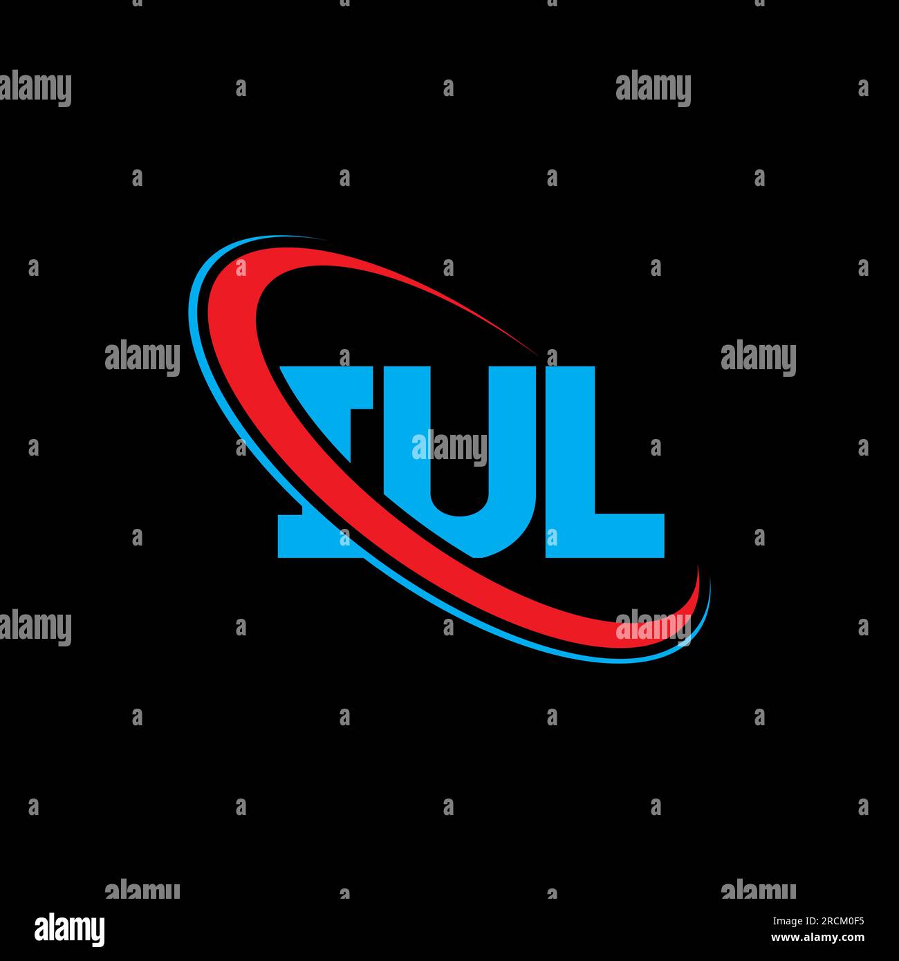 Logo IUL. Lettre IUL. Conception de logo de lettre IUL. Initiales IUL logo lié avec cercle et logo monogramme majuscule. Typographie IUL pour la technologie, les entreprises Illustration de Vecteur