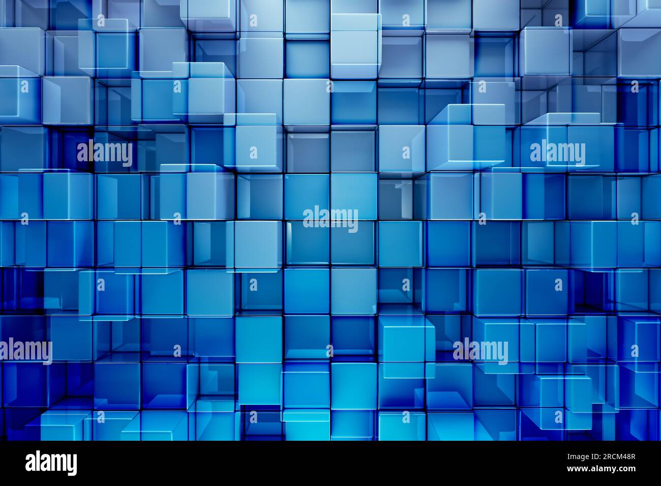 Blocs bleus abstract background Banque D'Images