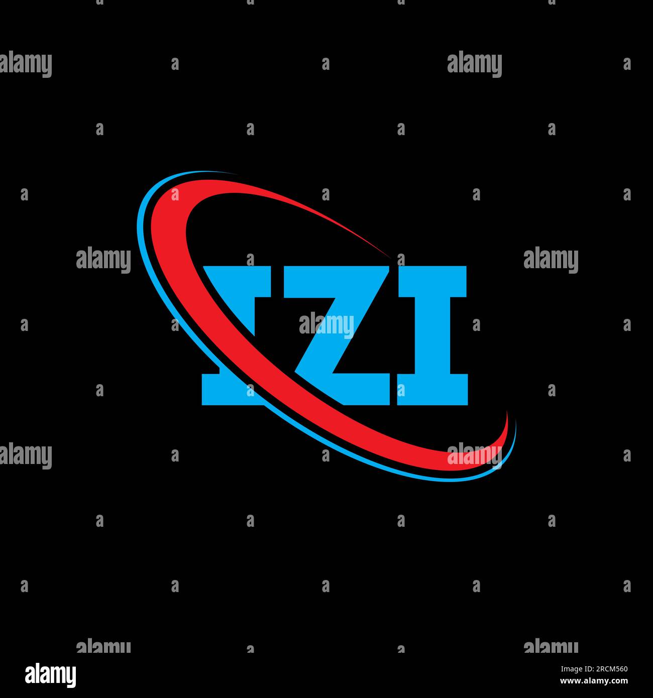 Logo IZI. Lettre IZI. Logo de lettre IZI. Initiales IZI logo lié avec cercle et logo monogramme majuscule. Typographie IZI pour la technologie, les entreprises Illustration de Vecteur