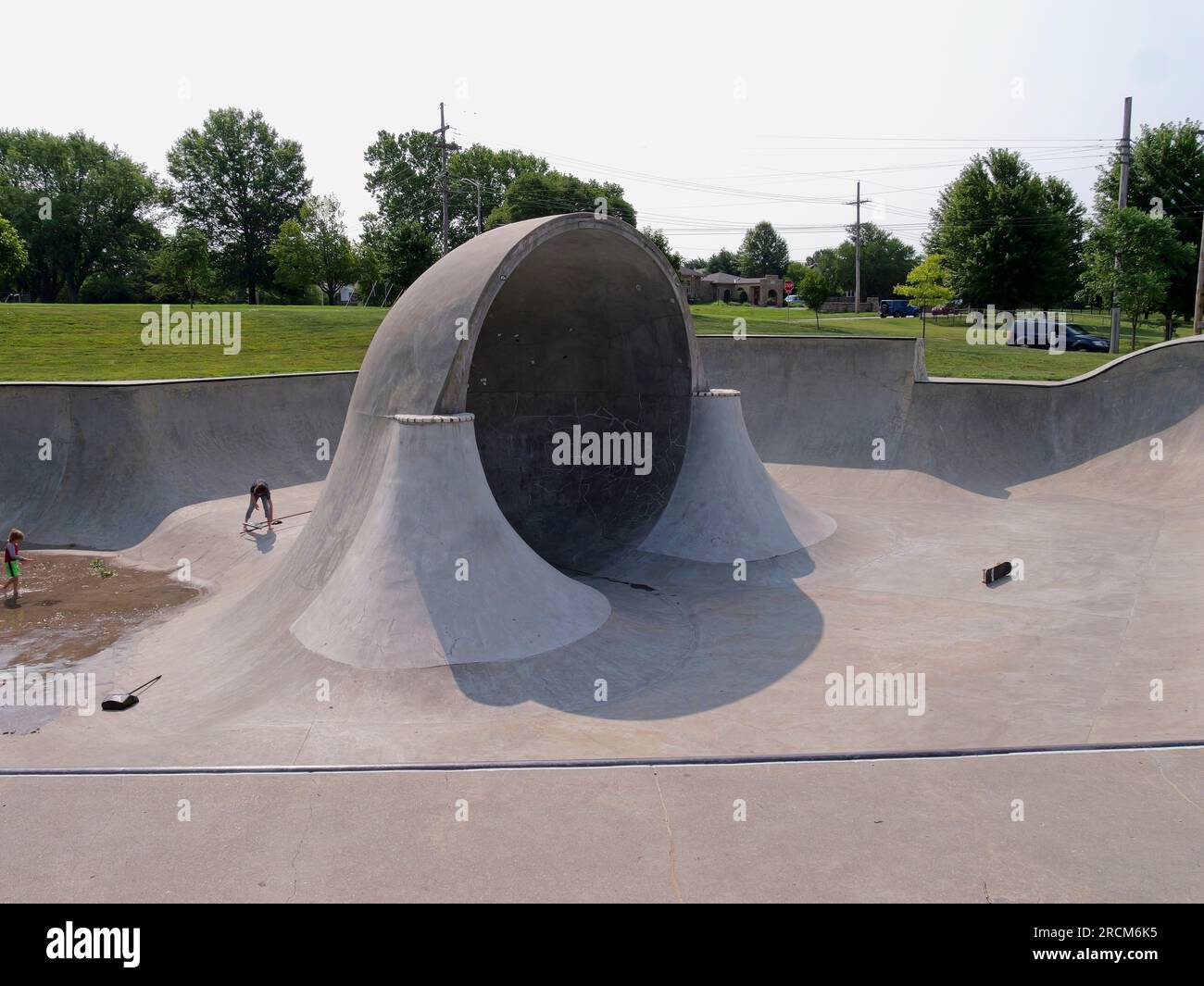 Shawnee, Kansas - 15 juillet 2023 : Swarner Skatepark at 63rd et Lackman Banque D'Images