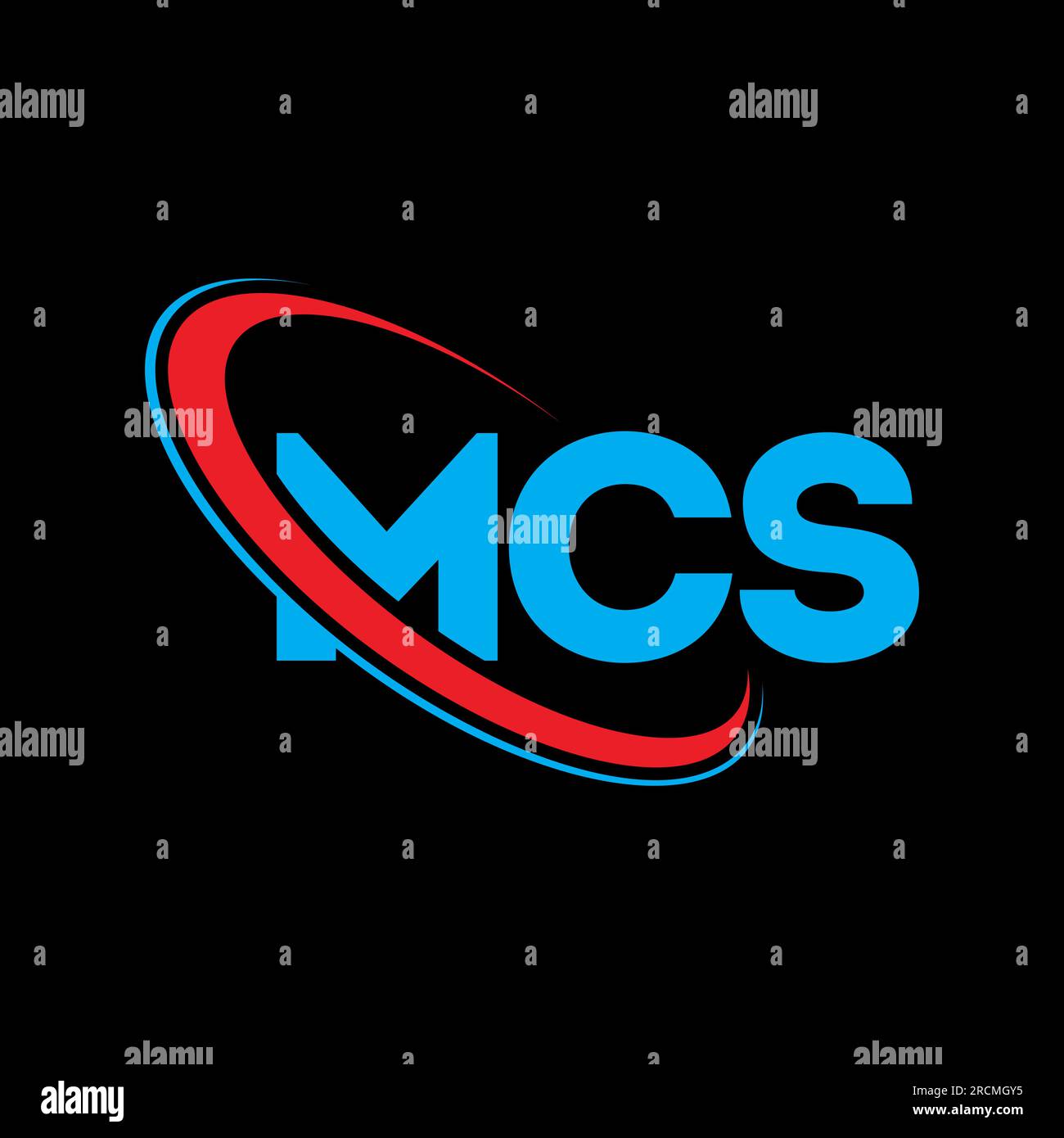 Logo MCS. Lettre MCS. Logo lettre MCS. Initiales logo MCS liées à un cercle et logo monogramme majuscule. Typographie MCS pour la technologie, les entreprises Illustration de Vecteur