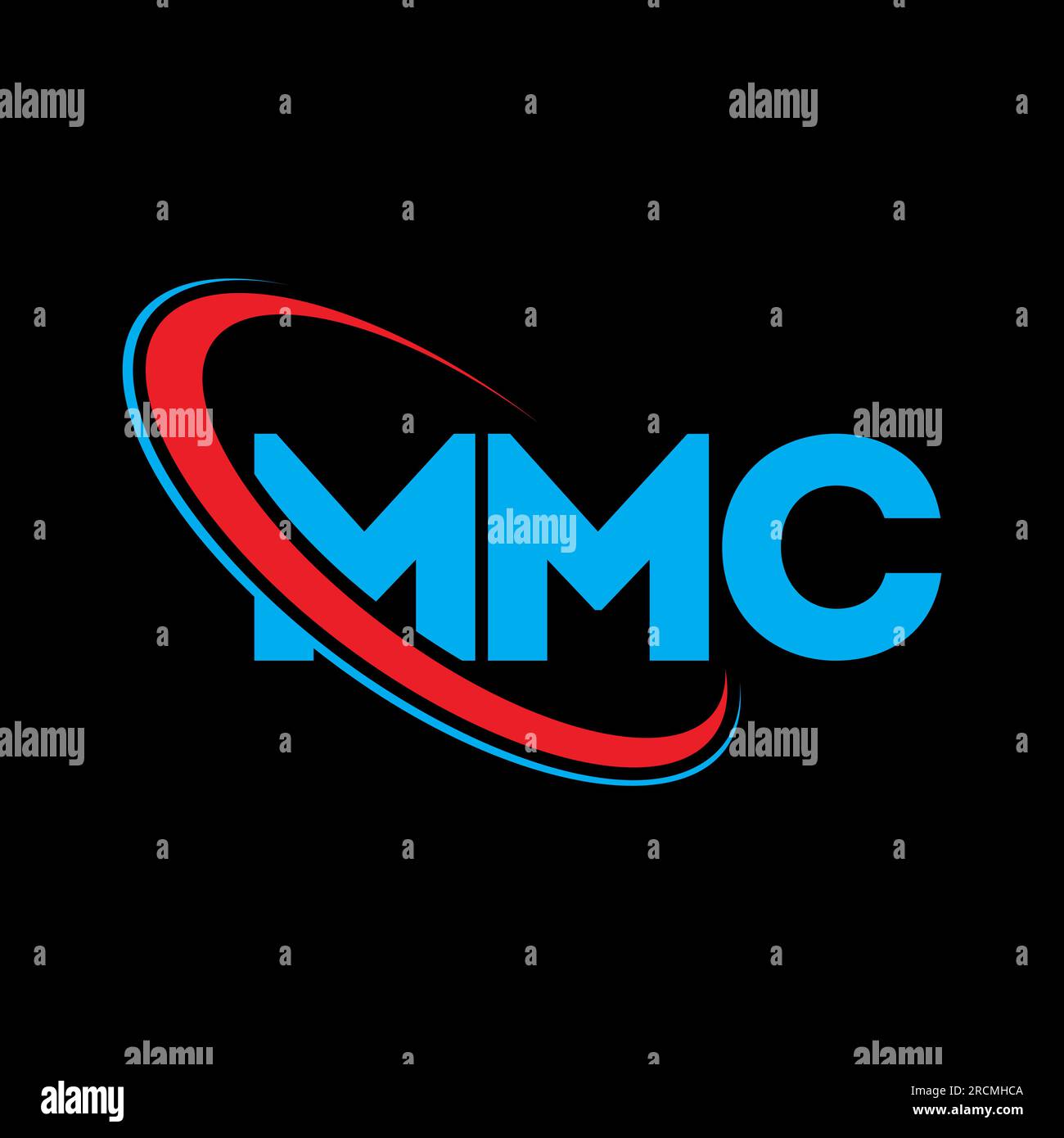 Logo MMC. Lettre de MMC. Logo lettre MMC. Initiales logo MMC lié à un cercle et logo monogramme majuscule. Typographie MMC pour la technologie, les entreprises Illustration de Vecteur
