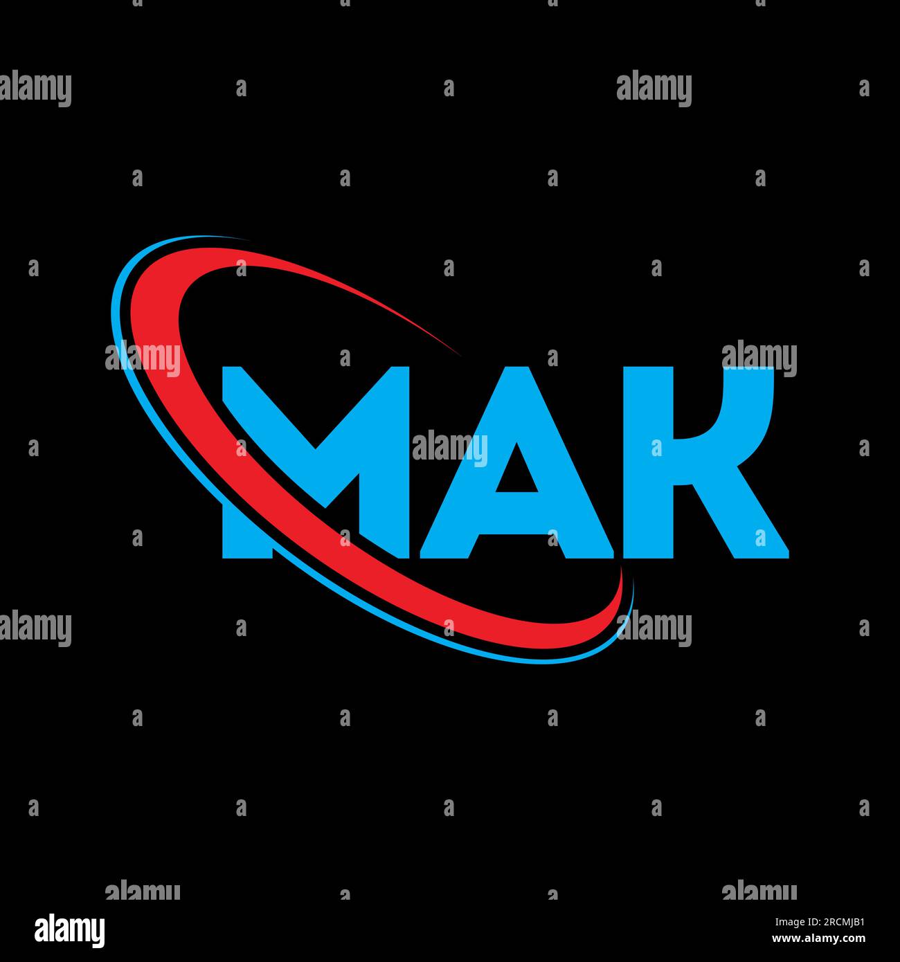 Logo MAK. Lettre MAK. Logo lettre MAK. Initiales MAK logo lié avec cercle et logo monogramme majuscule. Typographie MAK pour la technologie, les entreprises Illustration de Vecteur