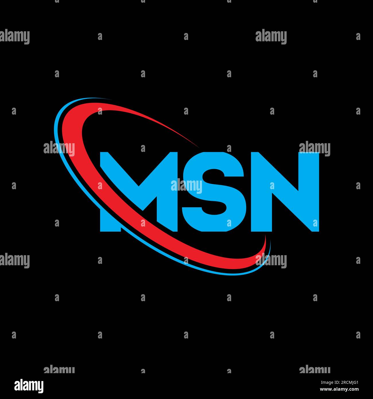 Logo MSN. Lettre MSN. Logo de lettre MSN. Initiales MSN logo lié avec cercle et logo monogramme majuscule. Typographie MSN pour la technologie, les entreprises Illustration de Vecteur
