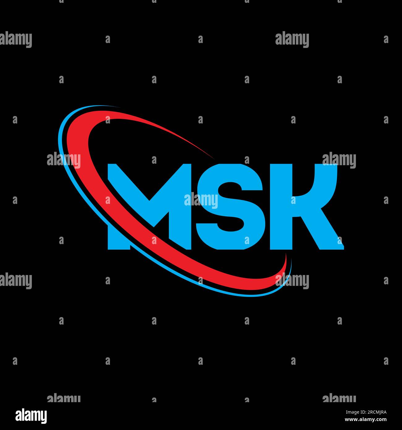 Logo MSK. Lettre MSK. Logo lettre MSK. Initiales MSK logo lié avec cercle  et logo monogramme majuscule. Typographie MSK pour la technologie, les  entreprises Image Vectorielle Stock - Alamy
