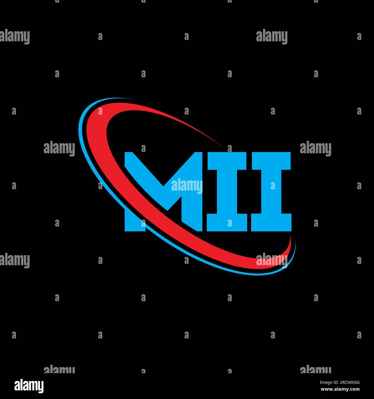 Logo MII. Lettre MII. Logo de la lettre MII. Initiales MII logo lié avec cercle et logo monogramme majuscule. Typographie MII pour la technologie, les entreprises Illustration de Vecteur