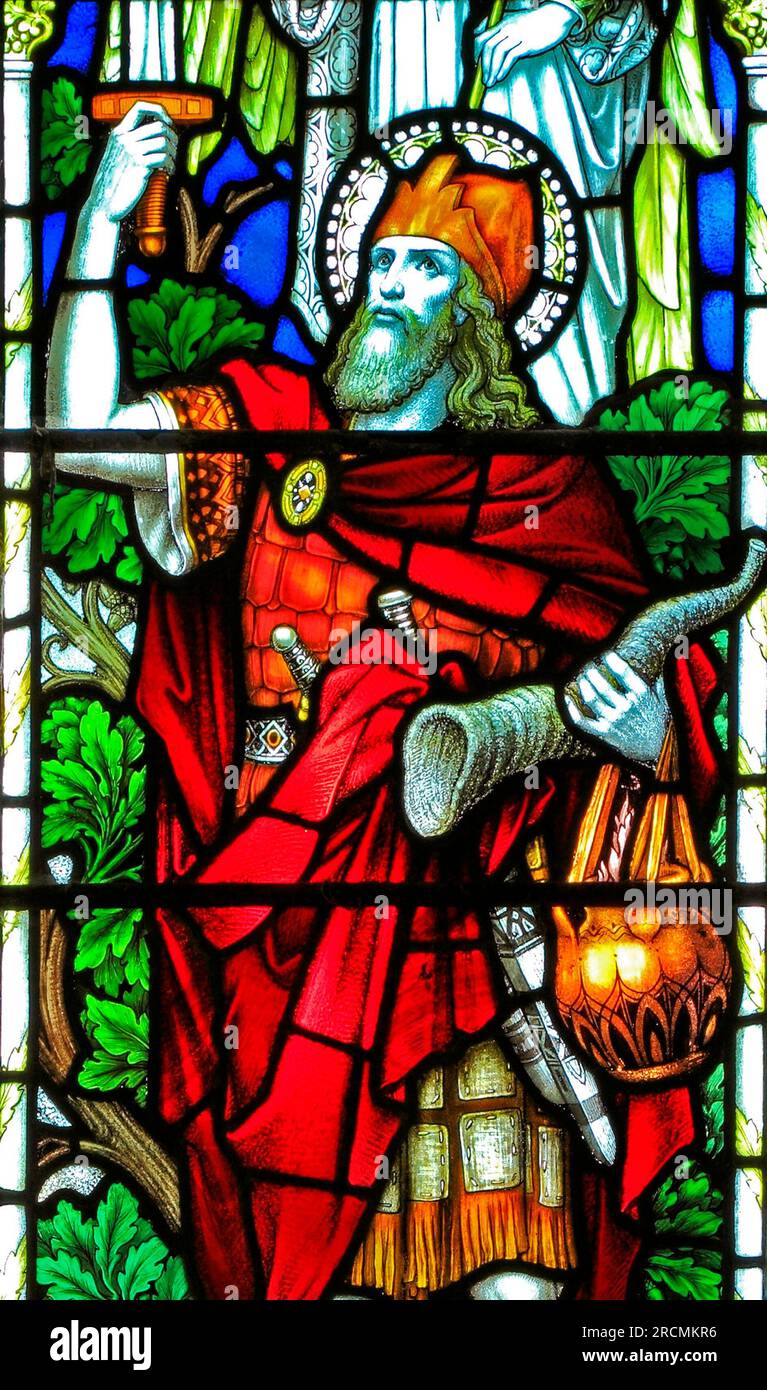 Gédéon, vitrail, All Saints Church, Warham, Norfolk, England, UK, école anglaise, au début du xxe siècle Banque D'Images