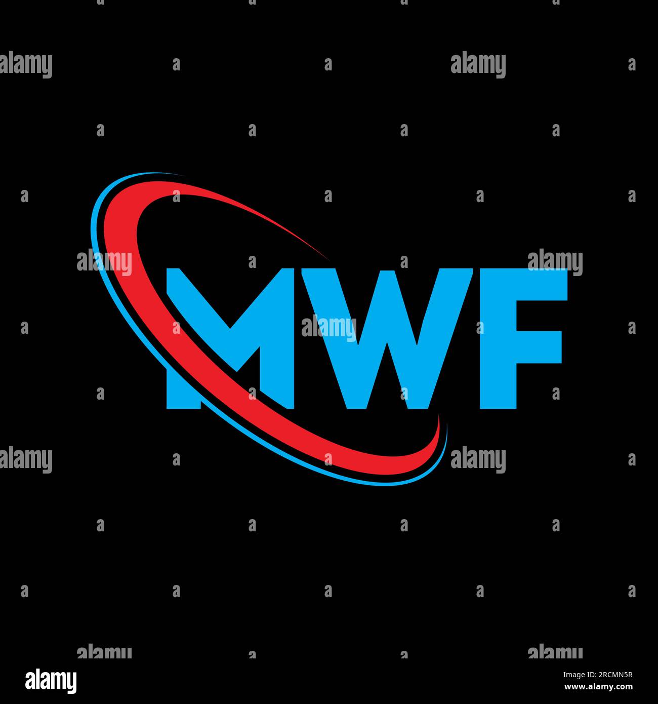 Logo MWF. Lettre MWF. Logo de lettre MWF. Initiales MWF logo lié avec cercle et logo monogramme majuscule. Typographie MWF pour la technologie, les entreprises Illustration de Vecteur