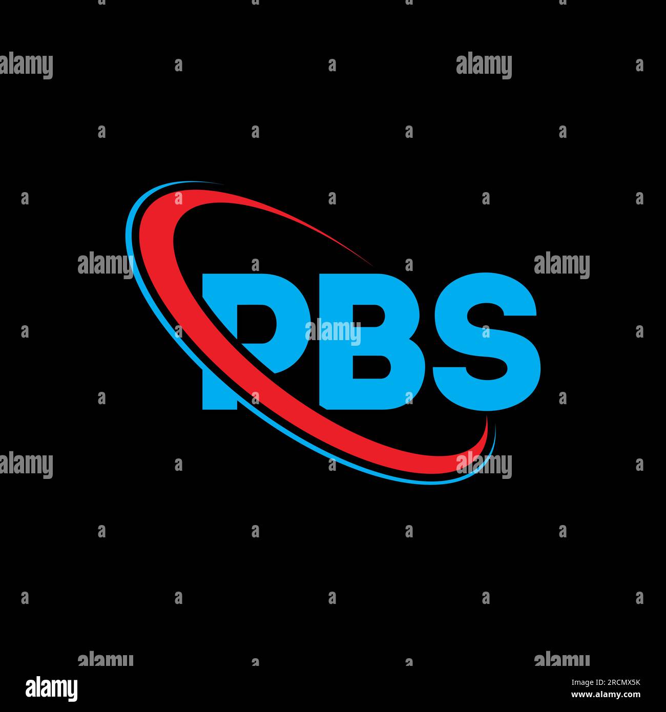 Logo PBS. Lettre PBS. Logo de lettre PBS. Initiales logo PBS lié avec cercle et logo monogramme majuscule. Typographie PBS pour la technologie, les entreprises Illustration de Vecteur