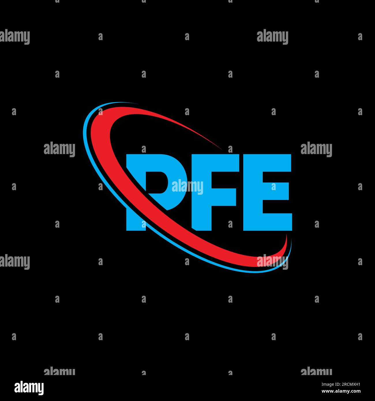 Logo PFE. Lettre PFE. Logo de lettre PFE. Initiales logo PFE lié à un ...
